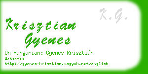 krisztian gyenes business card